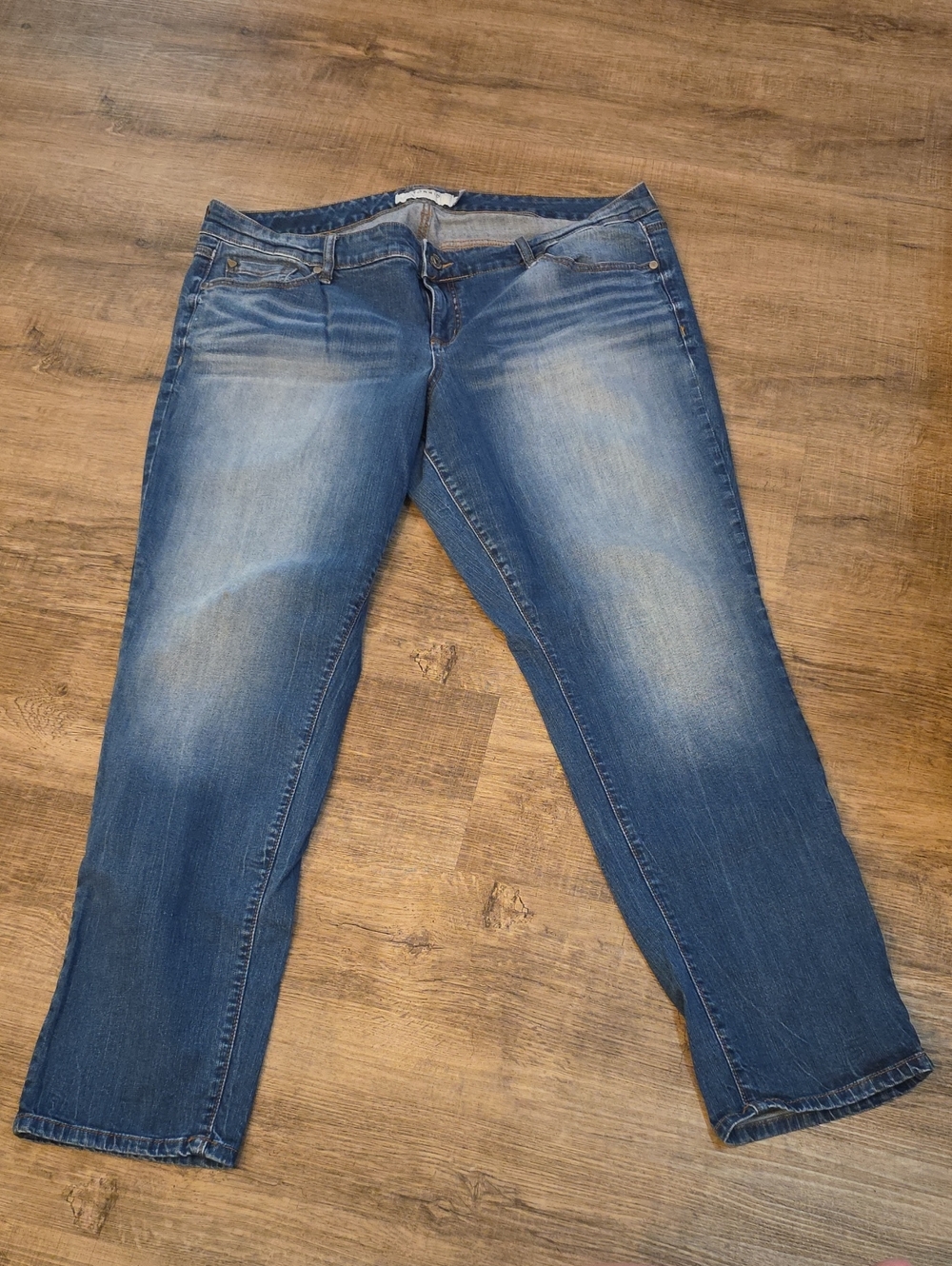 torrid Blue Boyfriend Jeans with Faded Wash